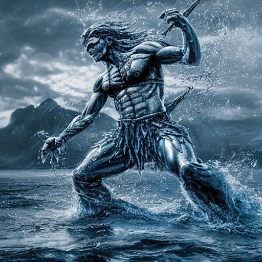 water elemental orc army rushing a human army blood